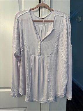 Free People Long-Sleeve Henley Top